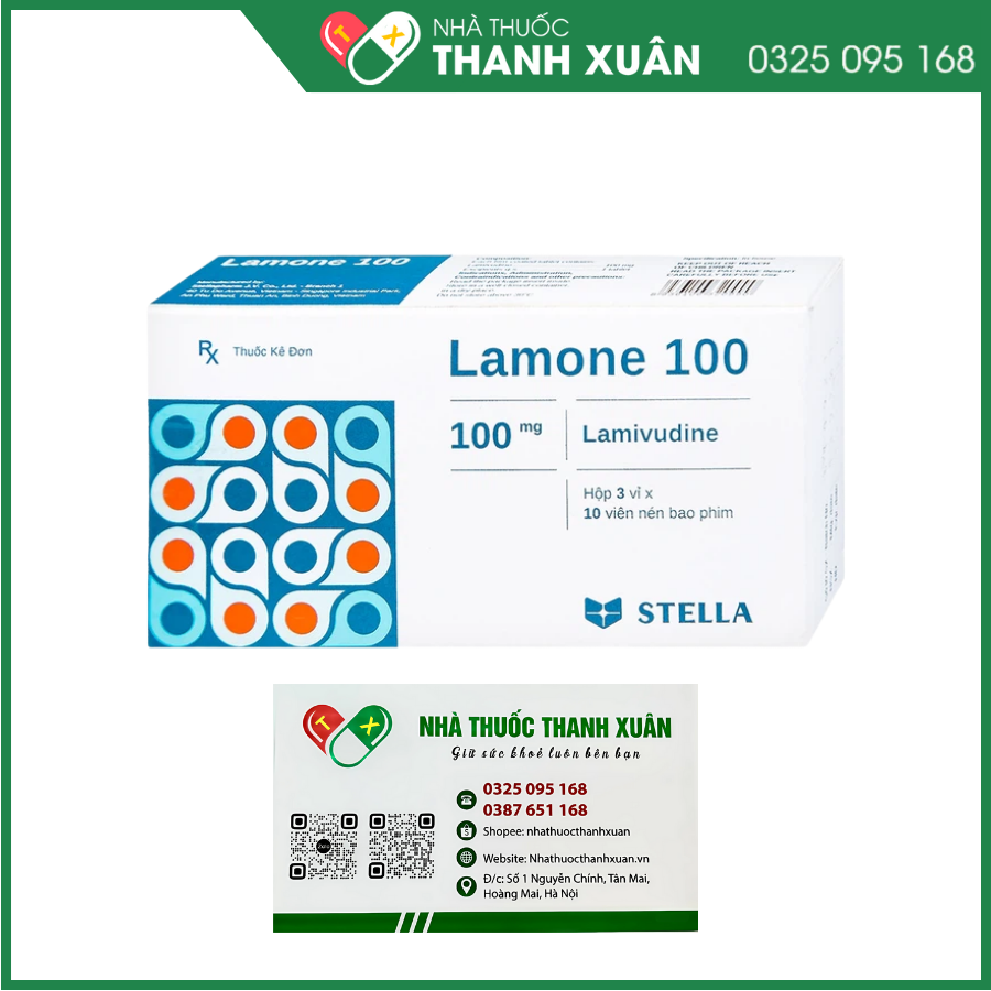 Lamone 100 trị viêm gan siêu vi B mãn tính
